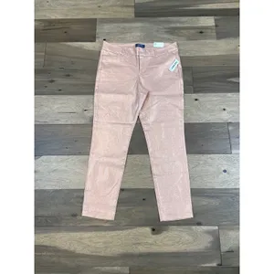 Old Navy Pixie Mid Rise Shimmer Ankle Pants Pink Size 12 New With Tag thumbnail 2