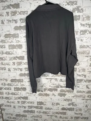 Aerie | women dark gray Henley shirt thumbnail 8