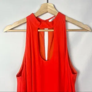 Lovers +‎ Friends Orange Keyhole Neck A-Line Mini Shift Dress S thumbnail 4