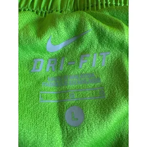 Nike Dri-FIT Tempo Running Shorts Lime Green Blue Women Large 211646-328 thumbnail 7