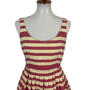 Anthropologie Corey Lynn Calter Dress 6‎ Fit Flare Striped Sleeveless Retro thumbnail 2
