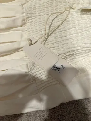 Altar'd State white cotton mini dress thumbnail 3