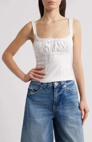 BDG LINEN MIX PRAIRIE CAMI - XL thumbnail 1