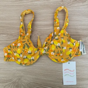Dippin' Daisy's XS/Large NEW Roma Bikini Set Tie‎ Yellow Lemons Floral High Waist thumbnail 8