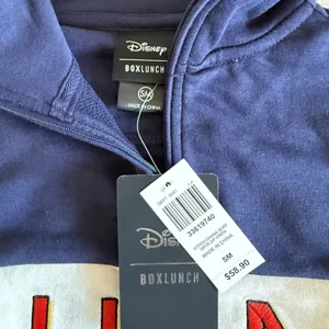 Disney Stitch Ohana Surf Quarter Zip Crew Navy Various Sizes NWT IN PACKAGE thumbnail 7