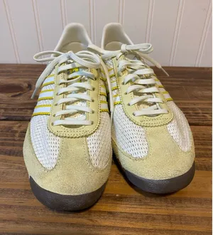 Adidas Originals Mesh Suede Retro Sneakers Yellow White Women’s 6 thumbnail 1