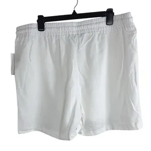 Marissa Olivia Women Linen Blend Shorts White XL Drawstring Casual Resort thumbnail 3