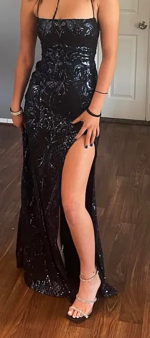 Blue Black Windsor Dress thumbnail 1
