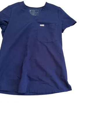 FIGS Navy V Neck Scrubs Top Size XXS Womens thumbnail 4