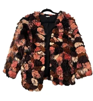 Ecote Multi Color Faux Fur Jacket thumbnail 1