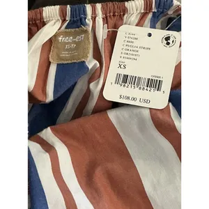 FREE PEOPLE NWT $108 Free-Est Serena Striped Midi XS Open Bow Tie Back thumbnail 5