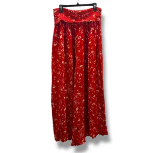 Free People Color Colour‎ My World Jumpsuit Red Floral Beige READ PLEASE Pants thumbnail 5
