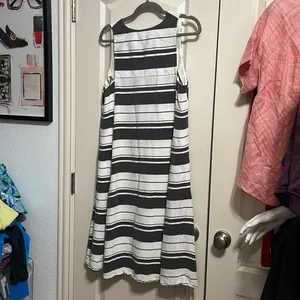 WHISTLES Hayley Stripe Midi Dress Minimalist Lagenlook‎ Pockets Capsule Wardrobe thumbnail 3