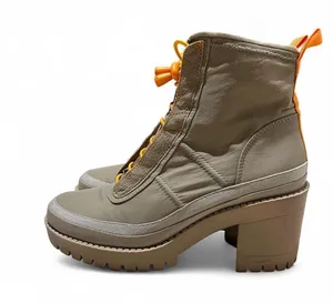Steve Madden Womens Contender Ankle Round Orange and Khaki Heeled Boots W8.5 thumbnail 1