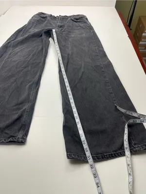 Reformation Jeans Cary High Rise Slouchy Wide Leg Jean Womens 29 Faded Black thumbnail 6