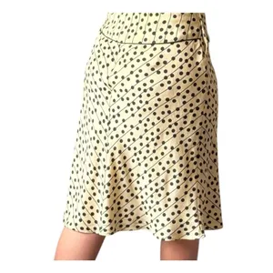 ✨Studio M 100% Silk Cream/Black Sz Medium Skirt✨ thumbnail 3
