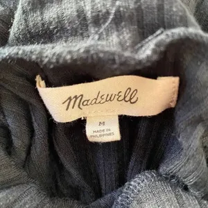 Madewell Black Ribbed Mock Neck Long Sleeve Crop Top Women’s M thumbnail 2