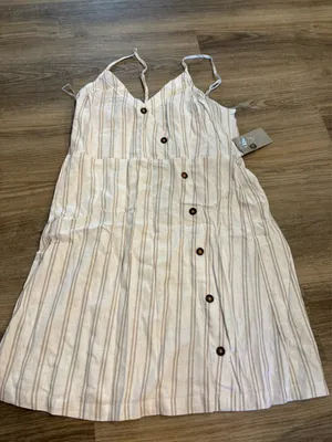 Linen Like Dress Tan Size XL thumbnail 1