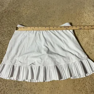 IBKUL Womens White Pleated Ruffle Athletic Tennis Golf Skort Size‎ M RN152356 thumbnail 3