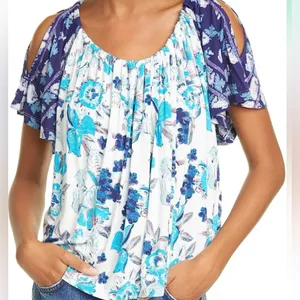 Free People Baja Babe Tee Ivory thumbnail 3