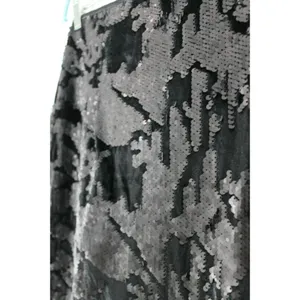 Romeo and Juliet Couture Black Velvet Sequin Skirt Pencil Straight Size MED thumbnail 6