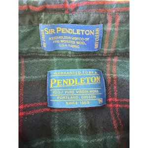 Vintage Pendleton 100% Wool Plaid Tartan Women's Long Sleeve Button Up Shirt M thumbnail 3