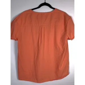 Serra Pajama Set Women’s M Coral 100% Cotton Button Top Shorts Seersucker thumbnail 10