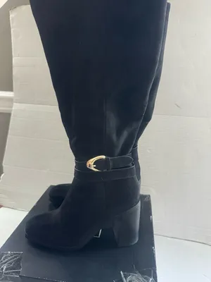 DV Dolce Vita Women's Finnian Black Knee High Block Heel Boots Size 7 Wide calf thumbnail 2