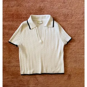 Freshman 1996 cable knit polo top white XL thumbnail 2