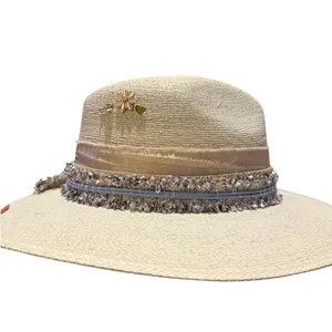 Guera Custom Straw Fedora Hat – Handmade Straw Fedora, Size XL thumbnail 6
