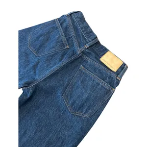 Denim Forum The Farrah Hi-Rise Wide Leg Jeans Dark Indigo Blue Dark Academia thumbnail 3