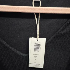 Z Supply Black Fitted Crop T-Shirt thumbnail 2