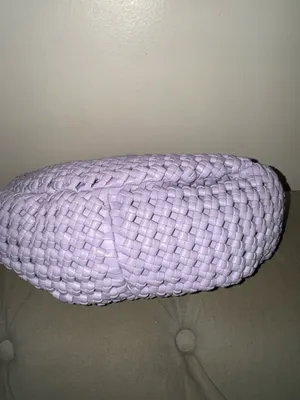 Anthropologie The Inez Knotted Faux Leather Bag lilac thumbnail 3