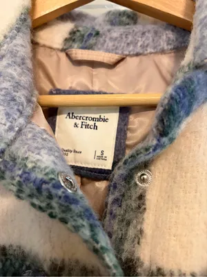 Abercrombie & Fitch plaid wool blend shacket thumbnail 4