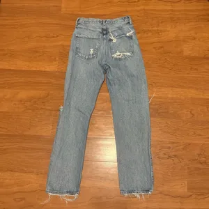 AGOLDE 90s Jean Distressed Loose Fit Denim Straight‎ Leg Light Wash size 23 thumbnail 3