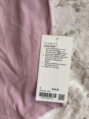 Lululemon Pink Love Crew thumbnail 3