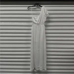 Prómesa Formal Evening Gown Dress Size Small White One Shoulder Wedding Party thumbnail 5