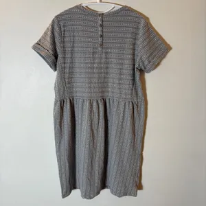 LOFT Grey White Geometric Stripe Knit Short Sleeve Dress Size S NWT‎ thumbnail 8