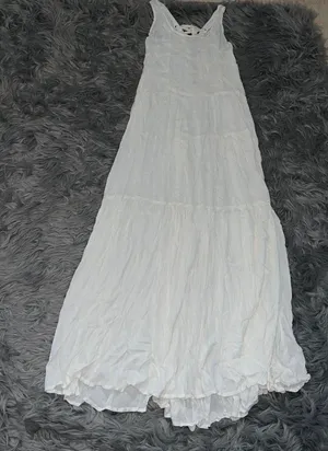 ANGL lace back uneven stitch maxi dress thumbnail 1