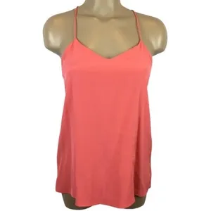 TIBI Silk Coral Orang Sleeveless Halter Top 2 thumbnail 4