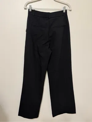 NEW Abercrombie & Fitch Sloane Tailored Fit Wide Leg Pants Black Size 26 NWOT thumbnail 6