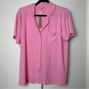 Skims Soft Lounge Sleep Shirt in Bubblegum Pink NWT thumbnail 3