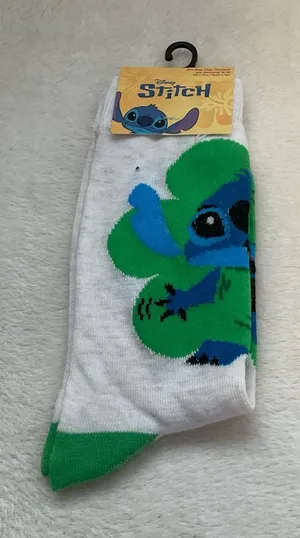 Disney Stitch White and Green Socks thumbnail 1