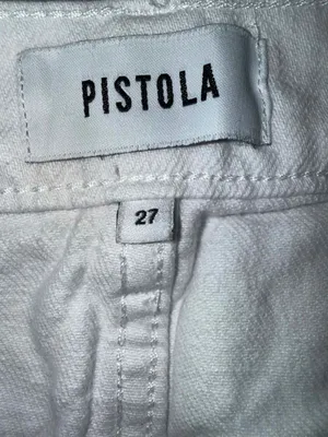 Pistola high rise white distressed button fly bootcut jeans size 27 #751 thumbnail 6