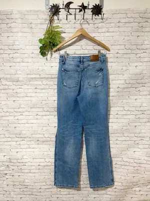 Judy Blue Distressed Dad Jeans thumbnail 3