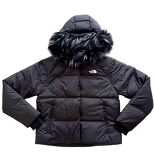 The North Face Dealio Down Crop Jacket Black Size Medium thumbnail 1