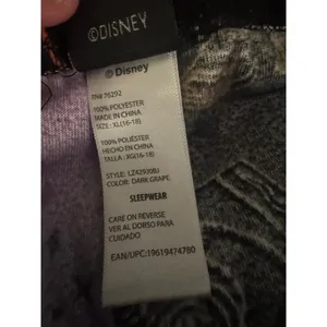 Disney Hocus Pocus Pajama Set Womens XL Purple Black Fleece Lounge Pants Tee thumbnail 4