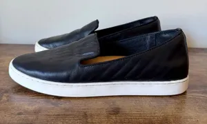 Birdies The Swift Black Leather Slip On Sneakers Women’s Size 10 Loafers thumbnail 1