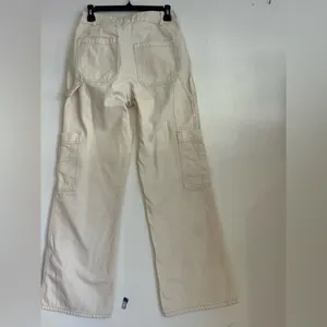 H&M Women's Cream Wide Leg Jeans thumbnail 6