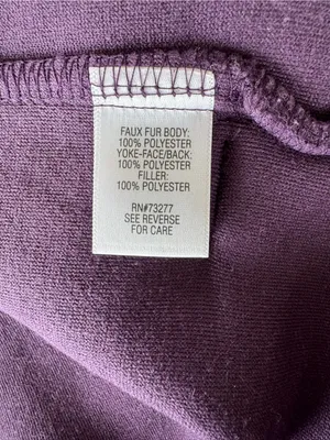 Vintage Croft & Barrow Purple and Black Quilted Fleece Vest Sz XL Petite thumbnail 5